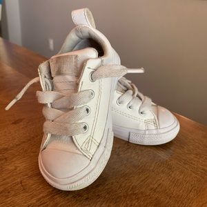 Converse all star low tops white toddler size 5